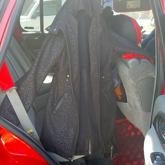 MK coat women size M black cheetah print - Picture 1 of 3